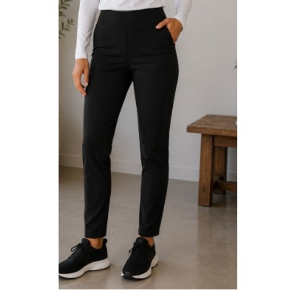 Tribal Women's Black Pull On Ankle‎ Slim Professional Trousers Size 6